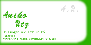 aniko utz business card